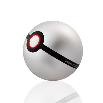 

Mobile Phone Charger Alloy material 5V/2.1A Output 20000mAh Pokeball Power Bank for cell phone Charging Powerbank Creative Gift