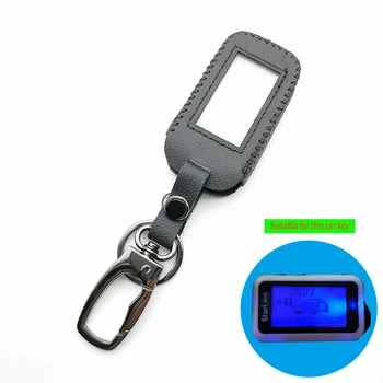 

Leather Key Cover For Starline E90 E91 E60 E61 E62 LCD Remote Control Only Two Way Car Alarm Keychain Case