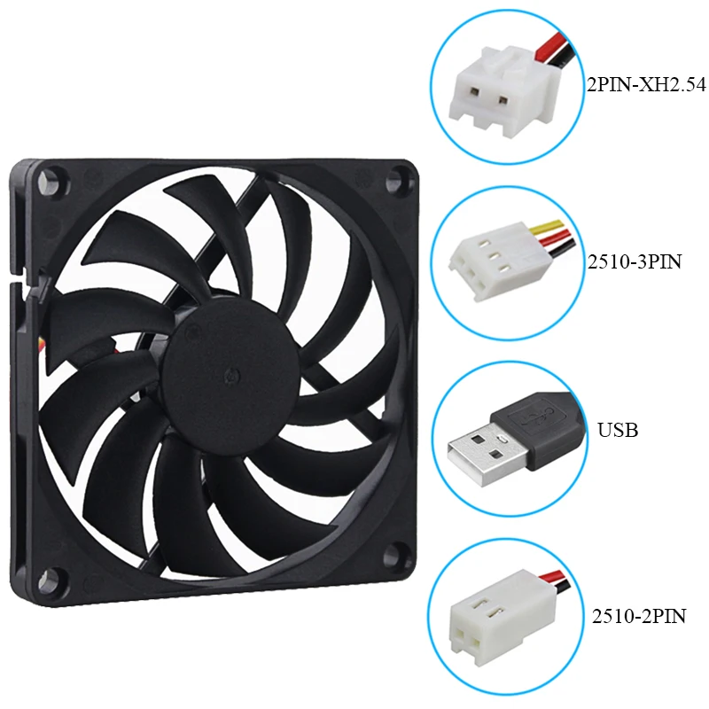 Gdstime-ventilador axial 80mm x 80mm x 10mm,