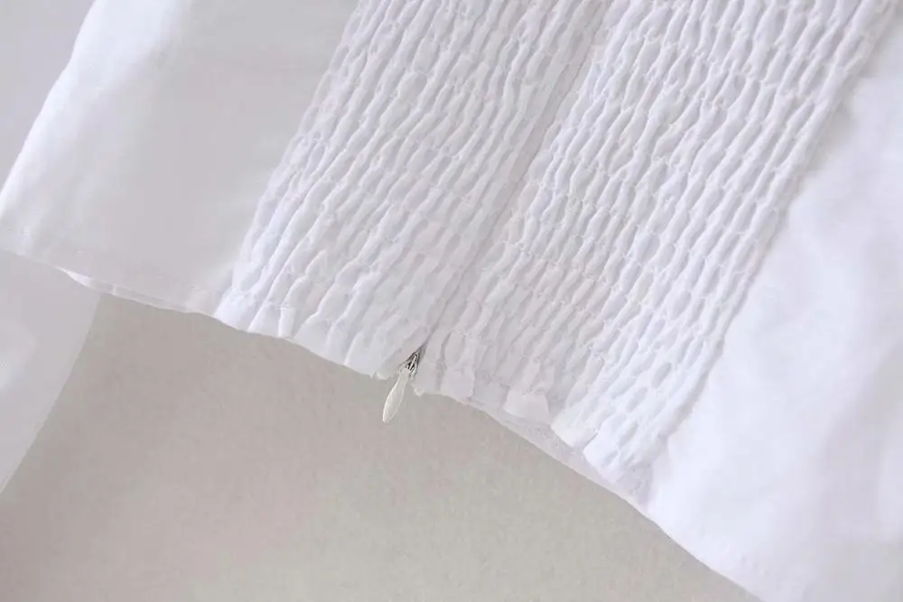 Bazaleas Дворцовая белая блузка женская модная блузка винтажная blusas mujer de moda центральные значки Blusa Feminina Прямая поставка