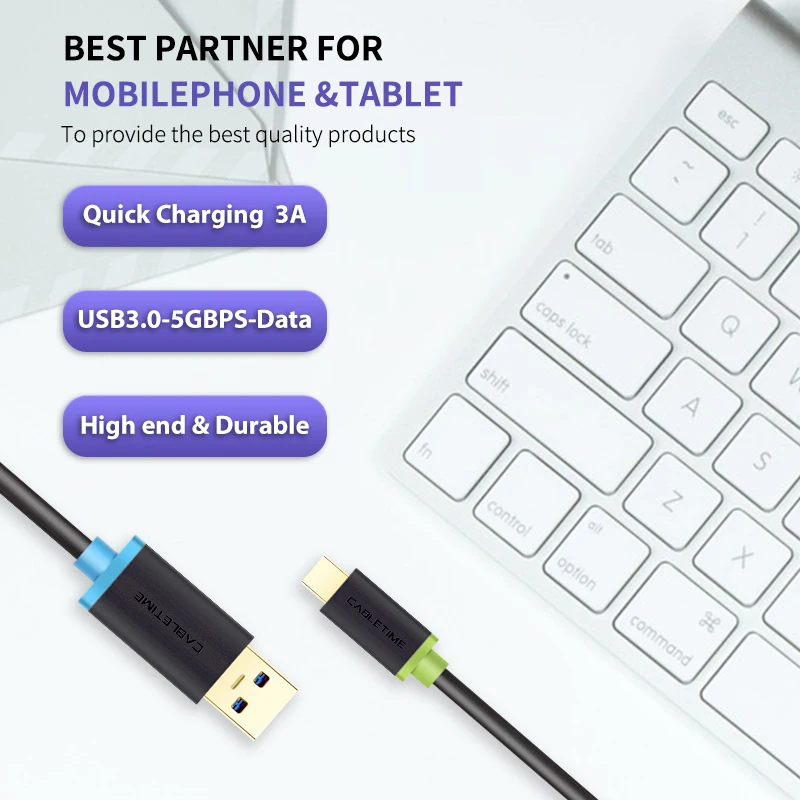 Кабель CABLETIME типа C USB 3 0 для xiaom Тип 3A кабель быстрой зарядки передвижной устройств