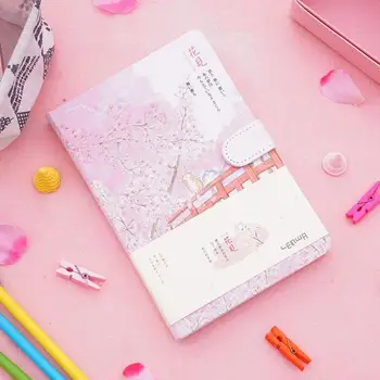 

Cute Pink Notebook Color Page Hardcover Planner Book Kawaii Colorful Pages Cute Diary Gift for Kids Stationery Office Supplies