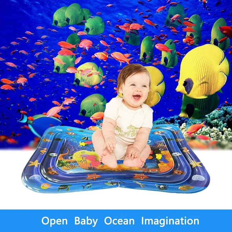 Water spray pad baby water pad inflatable water pad marine life mat ice pad baby inflatable pat music water pa