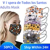 50/100pcs Halloween Cosplay Mascarillas Disposable Face Mask For Adult Print Face Masks Mascarilla Desechable Masque Jetables 1