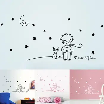 

Brand new stylish and high quality Stars Moon The Little Prince Boy Wall Sticker Home Decor Wall Decals Removable fashion