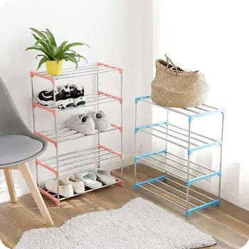

Simple Multi Layer Shoe Rack Stainless Steel Easy Assemble Storage Shoe Cabinet Shoe Rack Hanger Home Organizer Accessories