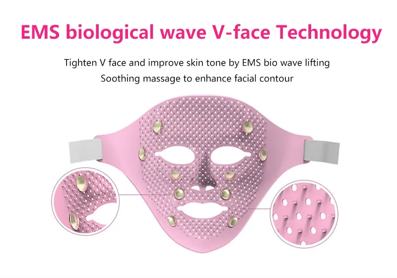 Новая электрическая спа-маска для лица, подтяжка щек для подбородка, машина для похудения, EMS, Вибрационный массажер для красоты, магнитный массажер против морщин