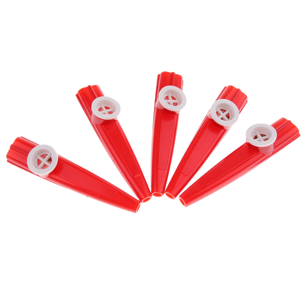 5x Kids Plastic Kazoo Harmonica Mouth Flute Percussion Instrument