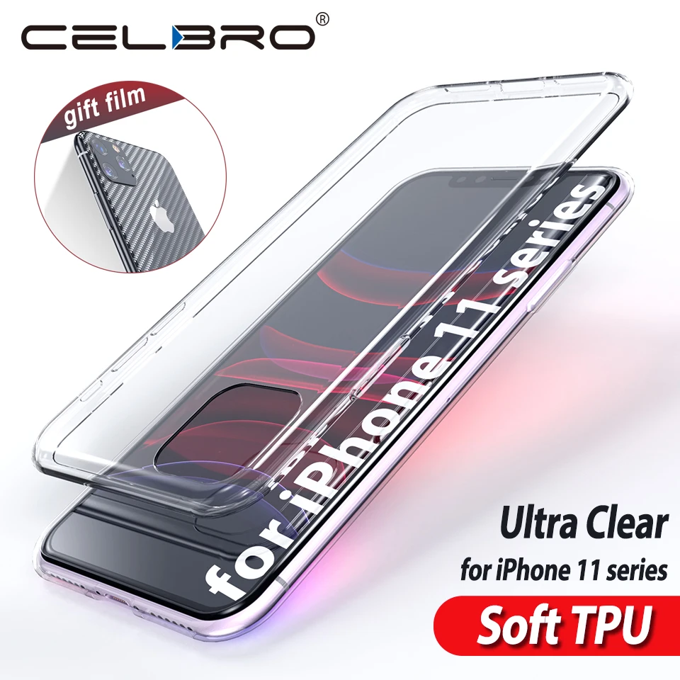 

For iPhone 11 pro max Case Slim Clear Soft TPU Cover Support Wireless Charging for iPhone 11 Pro Max 5.8inch 6.1inch 6.5inch New