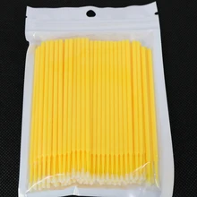 100 шт./упак. одноразовые наращивания ресниц Инструменты Индивидуальные ресницы Аппликаторы Кисть туши для ресниц для наращивания ватный тампон