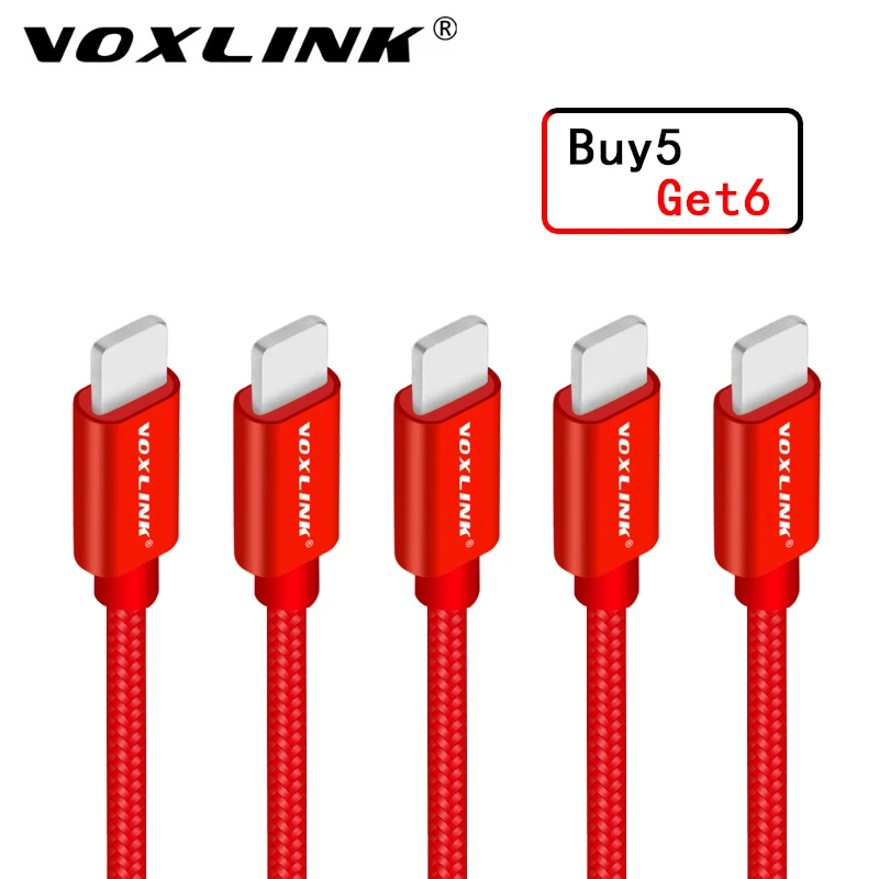 USB кабель VOXLINK 5 в 2A 8 Pin для передачи данных iPhone X plus 7 6 6s 6plus SE 5S iPad mini 2/4/5 Air мобильного