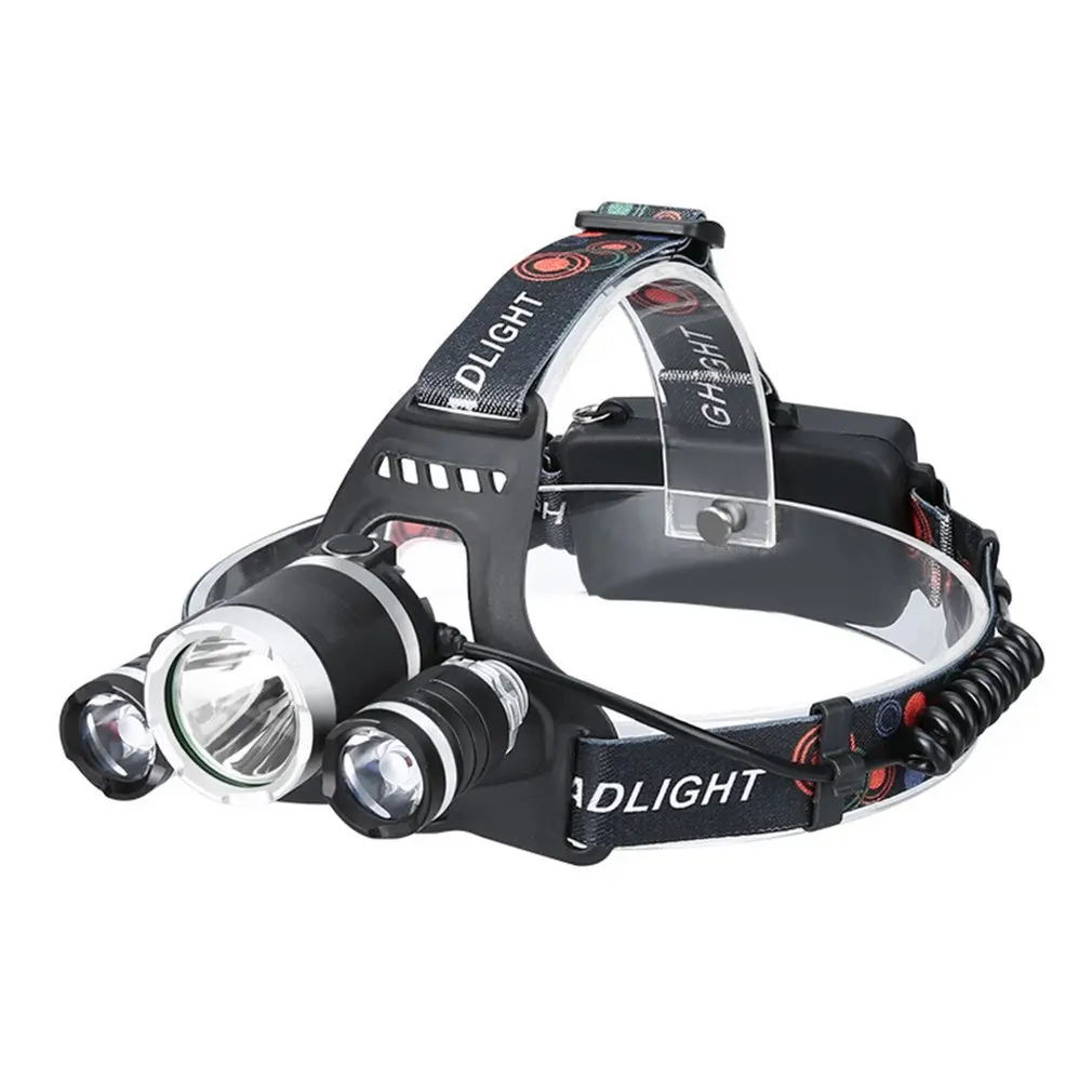 

USB Power Led Headlight Headlamp 10000 lumen 3*Cree xml t6 Rechargeable Head Lamp Torch 18650 Battery Hunting Fishing Light