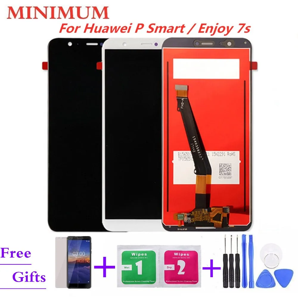 

For Huawei P Smart FIG-LX1 FIG-LX2 FIG-LX3 LCD Display Touch Screen Digitizer For Huawei Enjoy 7s 5.65" Screen + Gift (No logo)