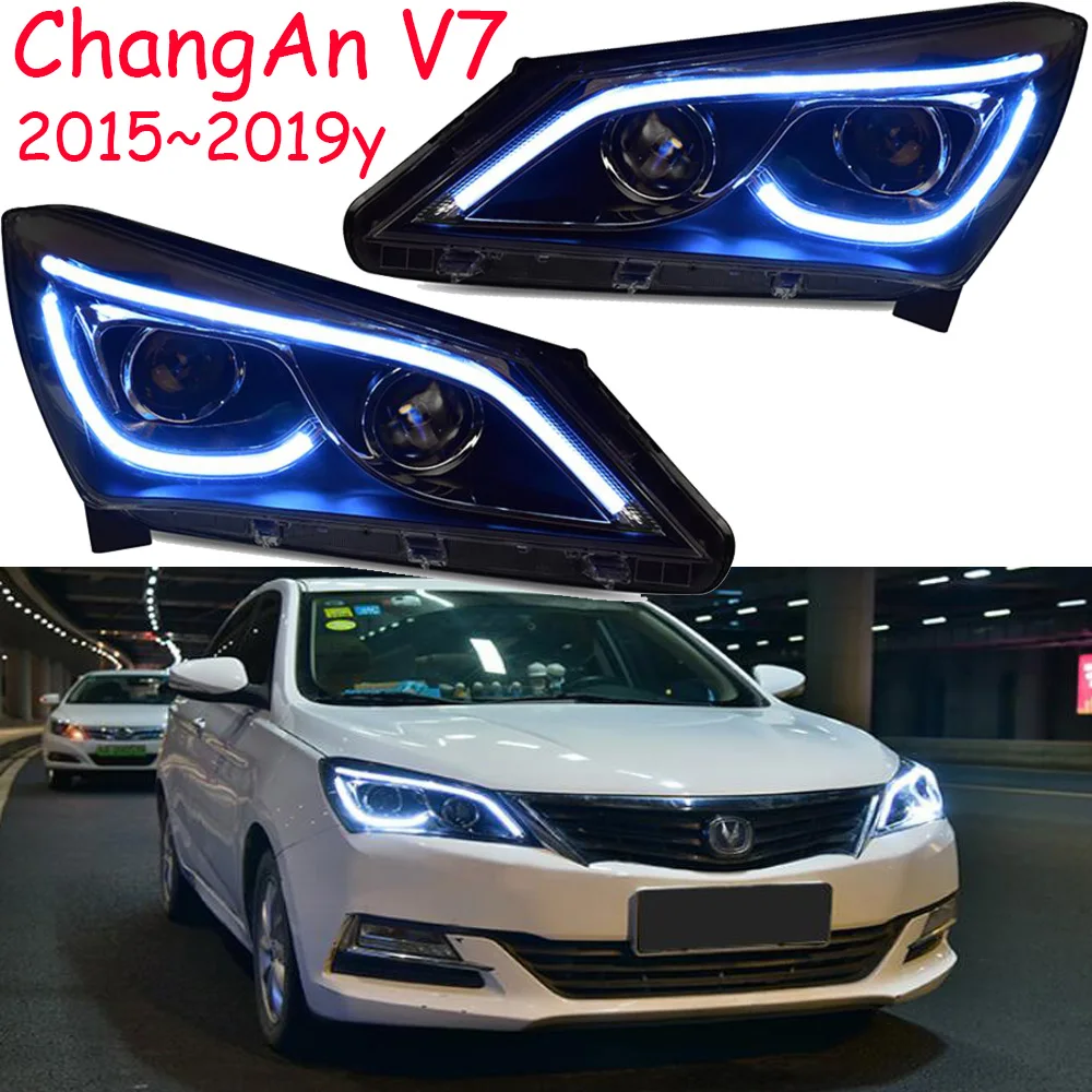 2015 ~ 2019y автомобильный bupmer головной свет для ChangAn V7 фары автомобильные аксессуары