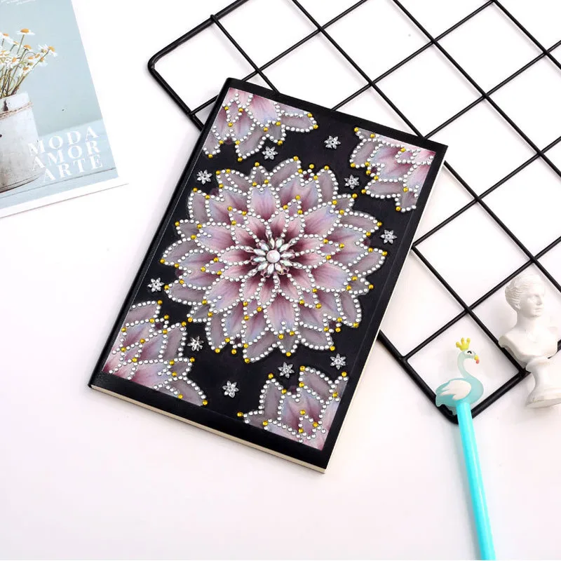 Opening Season Diamond Painting Notebooks Special Shaped New Arrivals Diary Book Diamond Embroidery Sale A5 Mosaic Painting Gift - Цвет: Лиловый