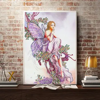 

5D DIY Special Shaped Diamond Painting Girl Embroidery Craft Kit Home Decor