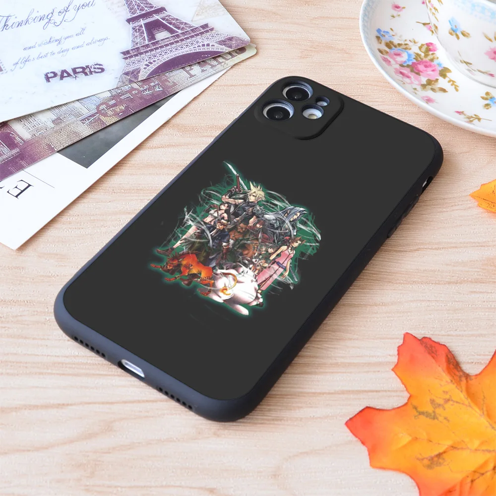 Мягкий матовый чехол для iPhone с коллажем финальная фантазия Vii | Мобильные