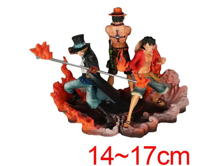 Аниме one piece DXF Assemblage Three Brothers Ace Saab Луффи сцена призовая фигура Гараж Комплект