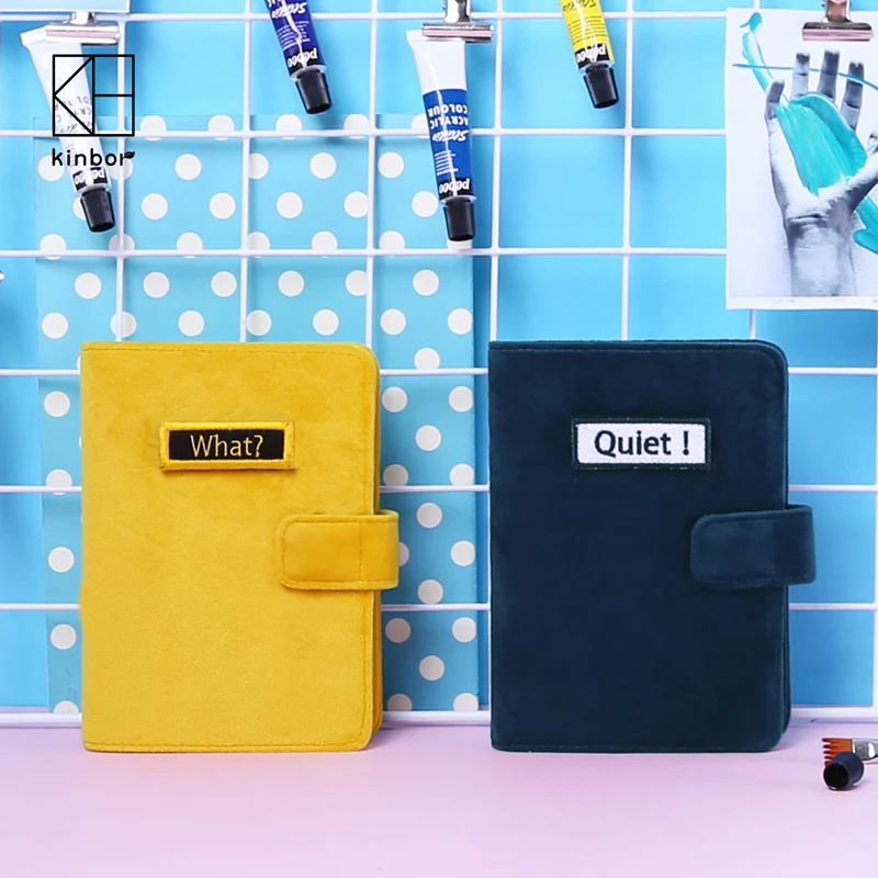 

Kinbor Hand Notebook Notepad Creative Hook and Loop Hand Account A6 Portable Diary Book Student Planner Travel