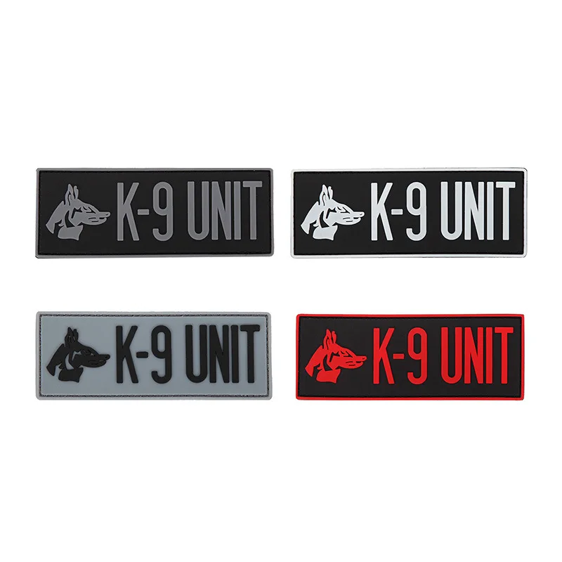 K9-UNIT-Morale-Patches-Trooper-SWAT-Tactical-pvc-K-9-SERVICE-DOG-rubber-Badge-Applique