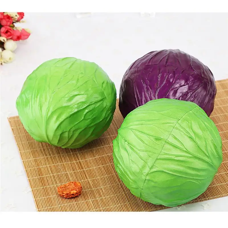 Artificial Vegetable Realistic Cabbage Faux Vegetable Decor Photography PropArtificial Foods