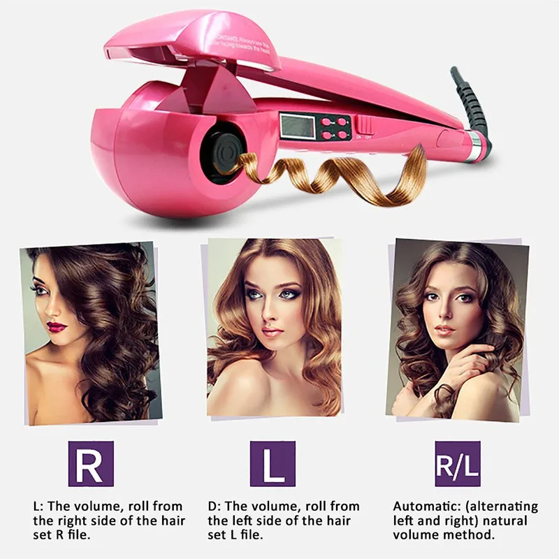 

LCD Automatic Curling Iron Hair Curler Hair Styling Tools Female Hair Curlers Professional Ceramic Heating Anti-scalding Curling