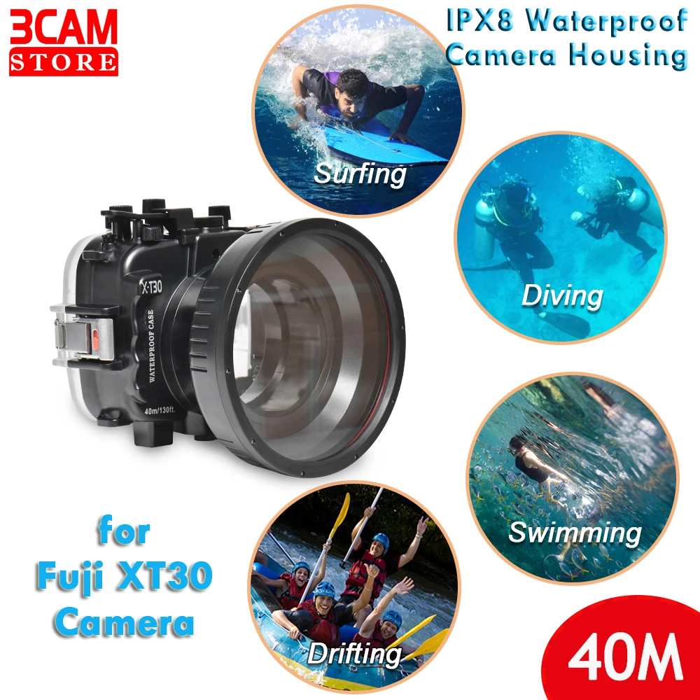 Seafrogs Waterproof Case 40m For Fuji Xt30 Underwater Diving Case Ipx8