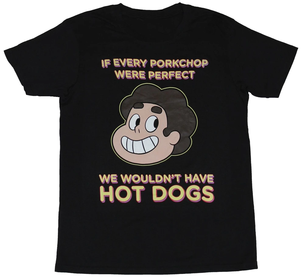 Мужская футболка Steven Universe-если каждый Porkchop был идеальным нет хот-догов хип-хоп