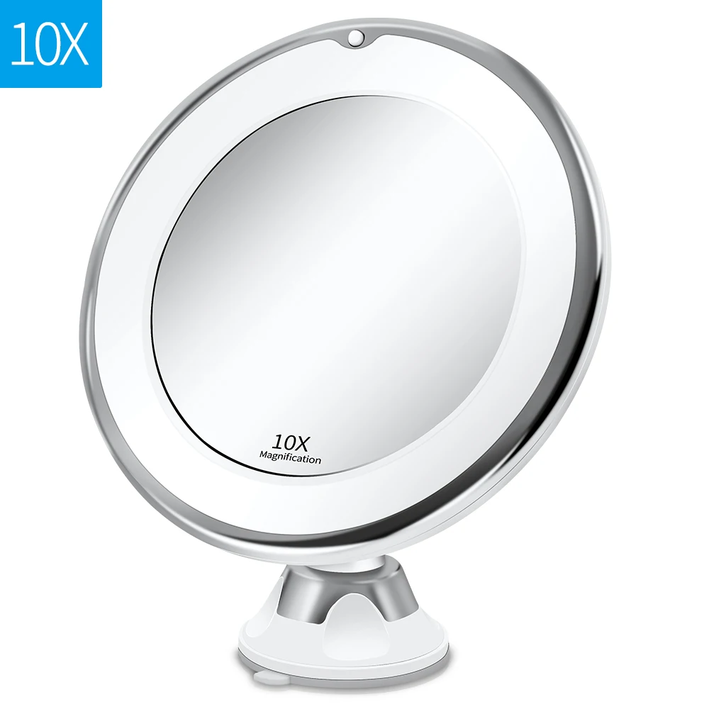 Style2 10x mirror Настольное зеркало для макияжа с подсветкой косметическое зеркало с подсветкой для макияжа зеркало настольное зеркальце VIP dropshipping - Цвет: Style2 10x mirror