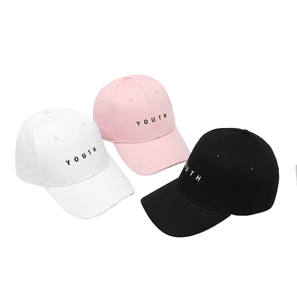 OUTAD Running Cap Korean  Men Women Summer Baseball Cap Letter Embroidery Solid Color Hip-hop Cap Hat Best Birthday Gift