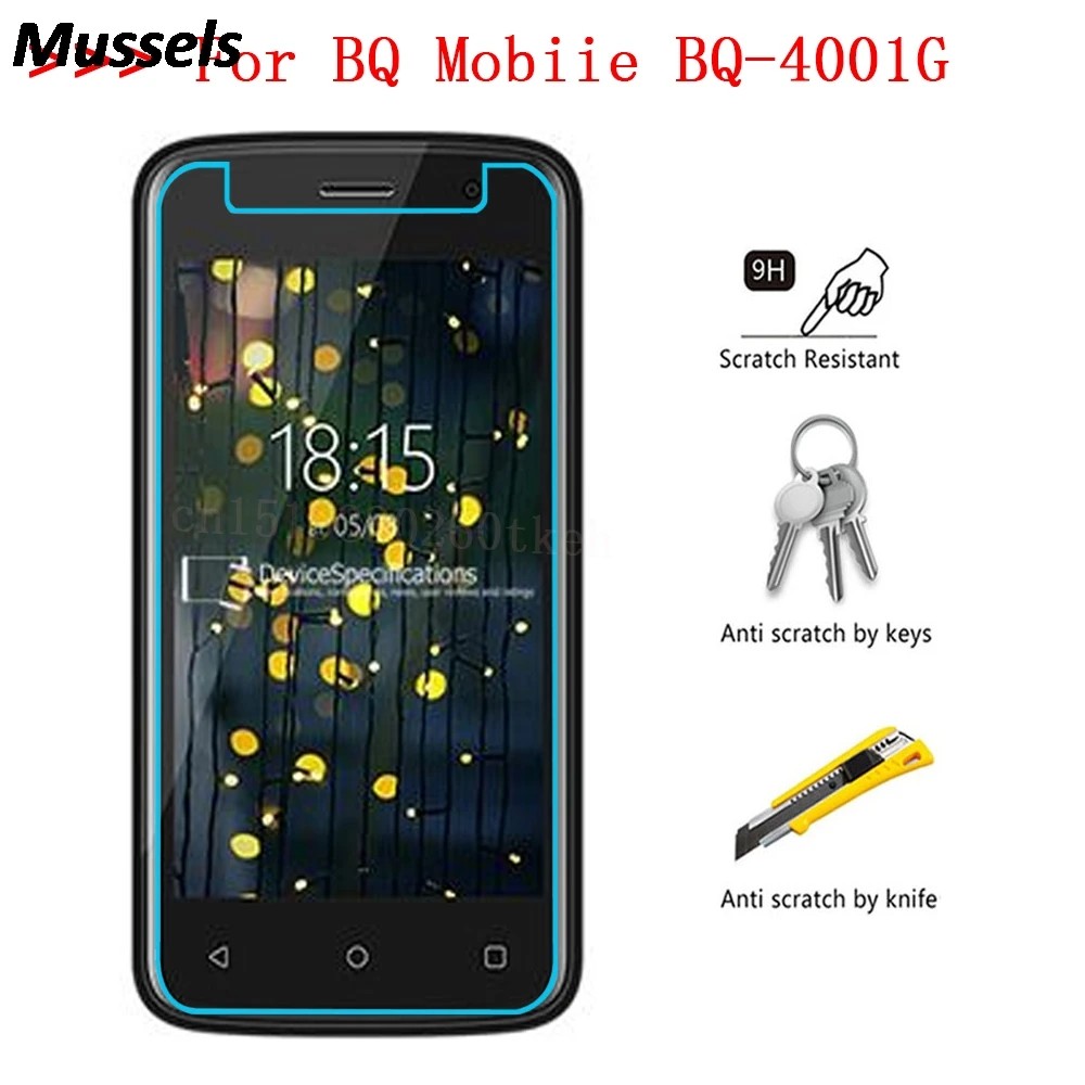 

Smartphone 9H Tempered Glass for BQ 4001G Cool GLASS Protective Film Screen Protector cover