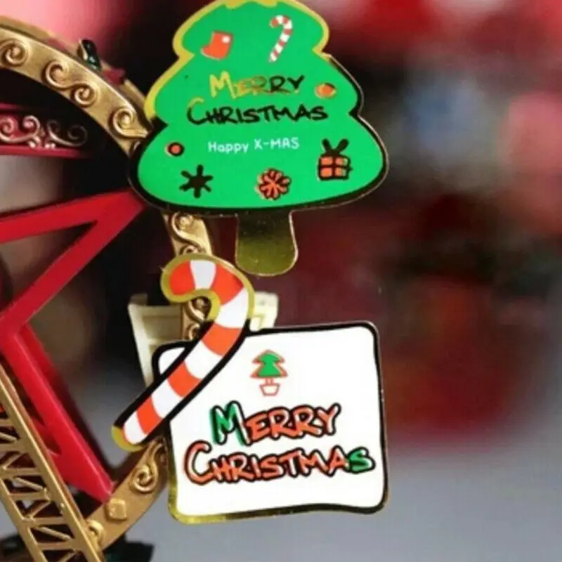 80Pcs/lot Christmas Tree DIY Multifunction Cookie Candy Package Seal Sticker Gift Baking Packaging Label Scrapbook Decration