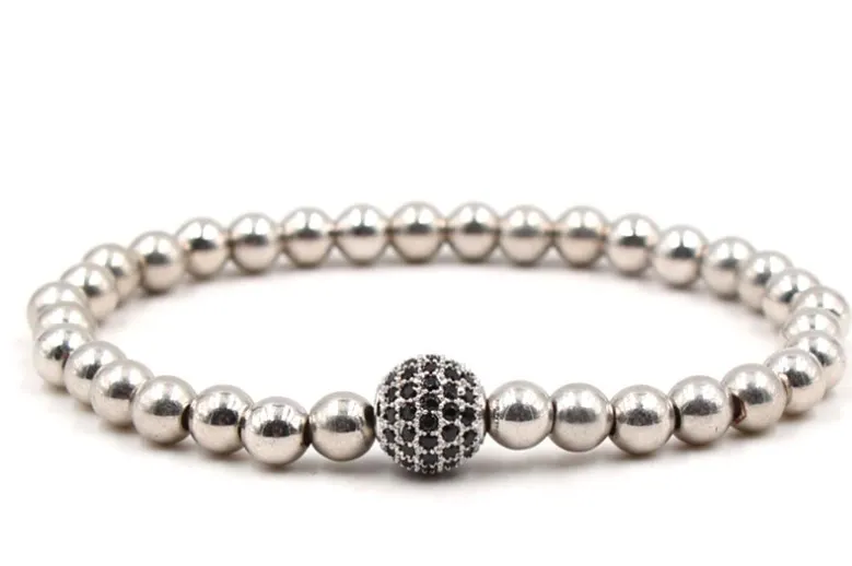 8mm hg2 gold silver ball bead micro pave cz zircon cubic zirconia Bracelet Chakra Macrame Charm Braided Copper Rope Bangles | Украшения и