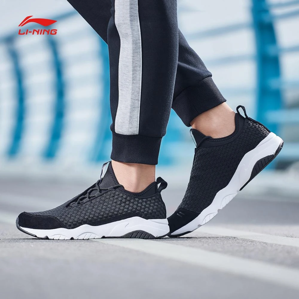 Liquidación, li ning, zapatos para caminar clásicos de MARS para zapatillas de deporte transpirables de tela, zapatillas deportivas ligeras y suaves con forro cómodo|walking shoes|sport walking men shoesli-ning men shoes -
