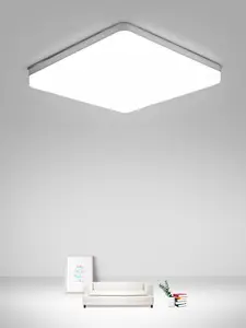 Квадратная Светодиодная потолочная лампа для гостиной, естественный светильник с теплым/холодным белым светом, современный домашний свети...