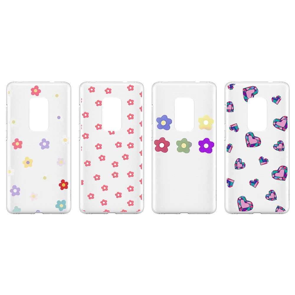 

Silicone Soft Floral Cover Case For Huawei Mate 20 Nova P10 P20 P30 Nova 3 3i 9i Transparent Case