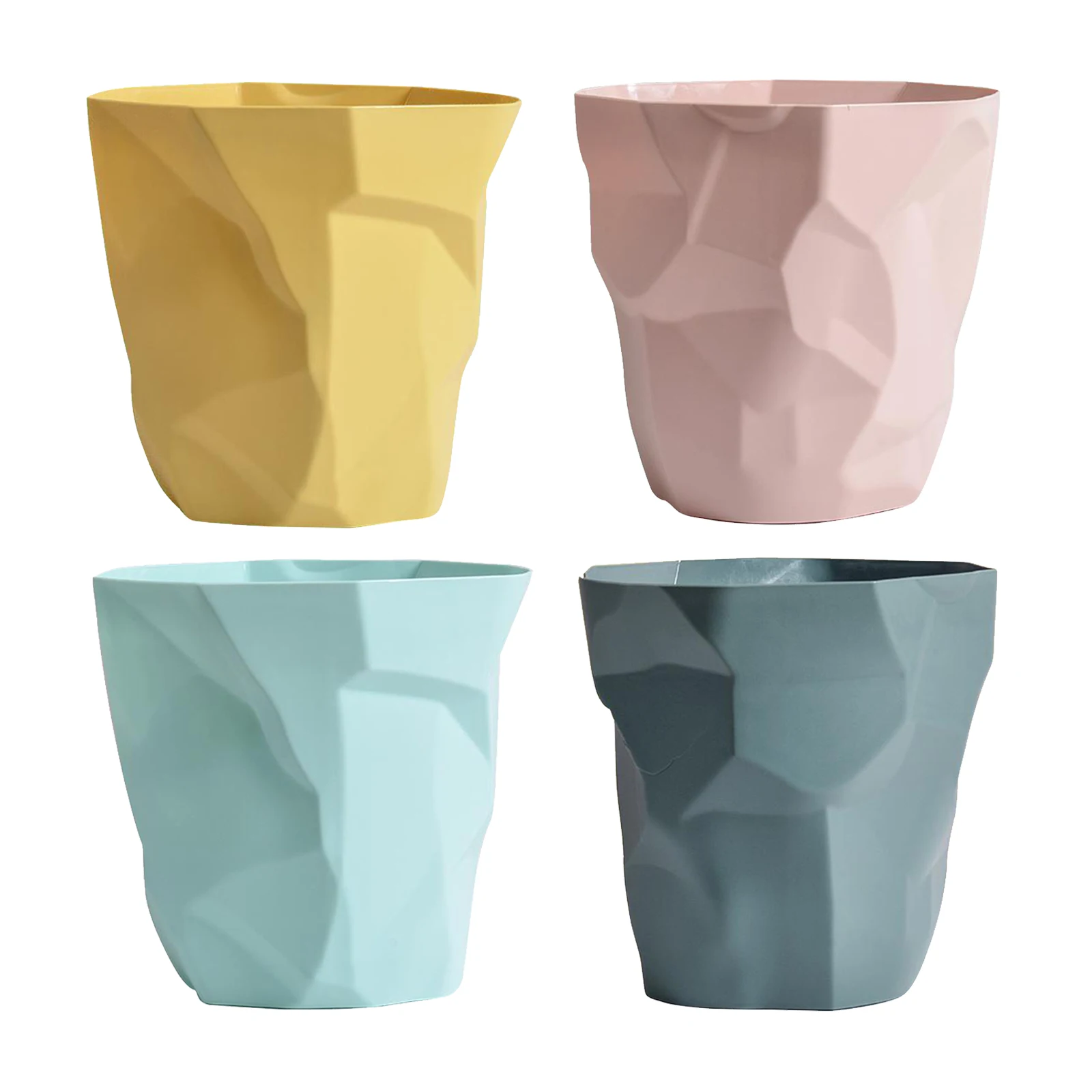 Trash Can Paper Waste Rubbish Wastebasket Irregular Room Dustbin Waste Bin Without Lid for Home Kitchen Office 6L Trash Can Paper Waste Rubbish Wastebasket Irregular Room Dustbin Waste Bin Without Lid for Home Kitchen Office 6L