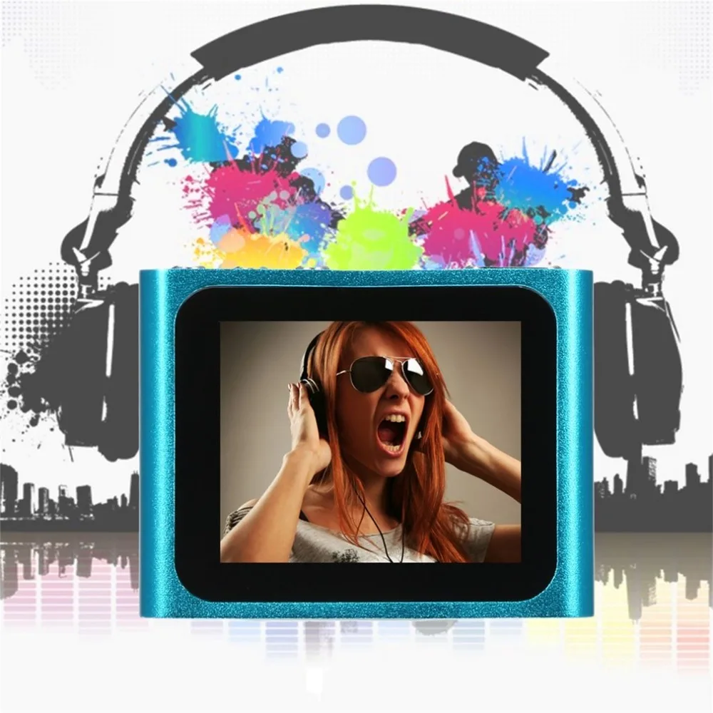 Портативный 1,8 дюймовый ЖК-экран 6-го поколения музыкальный медиа видео фильм FM радио MP4 плеер Поддержка 2-16 Гб Micro SD TF карта