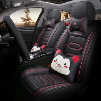 

Full Coverage Eco-leather auto seats covers PU Leather Car Seat Covers for Kia morning picanto rio cerato soul seed optima