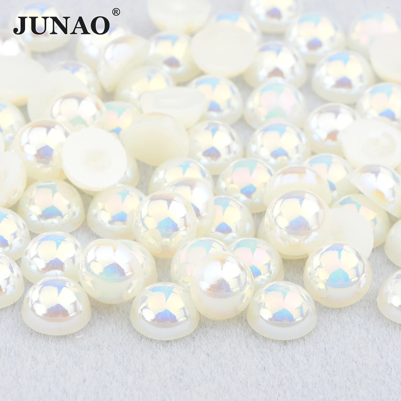 White Half Round Flatback Pearls mix sizes Imitation Pearl Beads Stone Flat  Back Glitters For Craft DIY Nail Craft Decoration - AliExpress