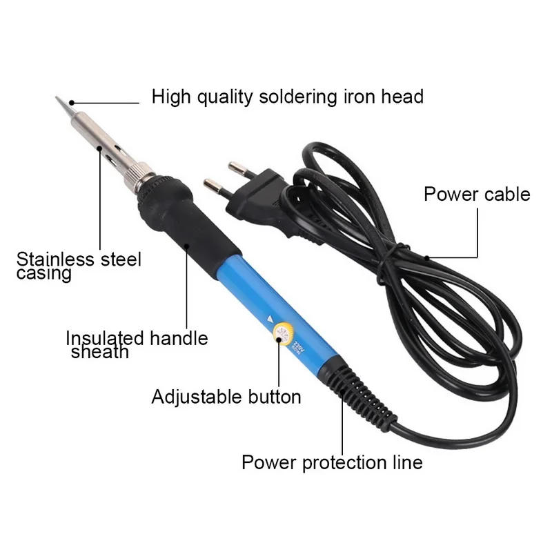 Электрический паяльник 60 Вт регулируемая температура ESD сварка паяльная станция