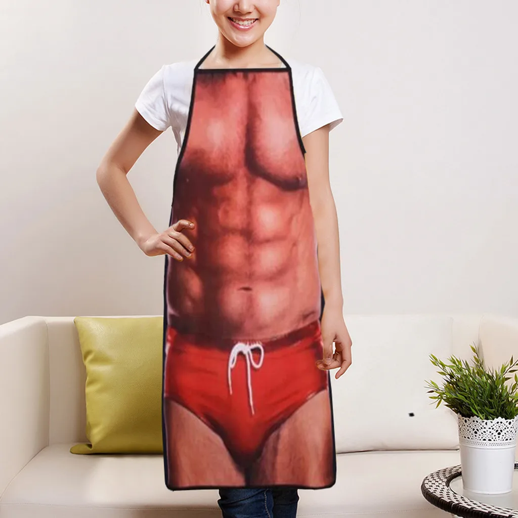Сексуальный мышечный взрослый человек кухня винтажный нагрудник с печатным рисунком милашка женский фартук для барбекю для леди авентал Engracado кухня табличка