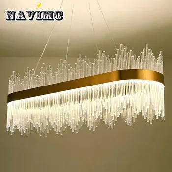 

Modern Dining Room Chandelier Lighting Creative Design Home Decoration Crystal Light Luxury Gold LED Cristal Lustre