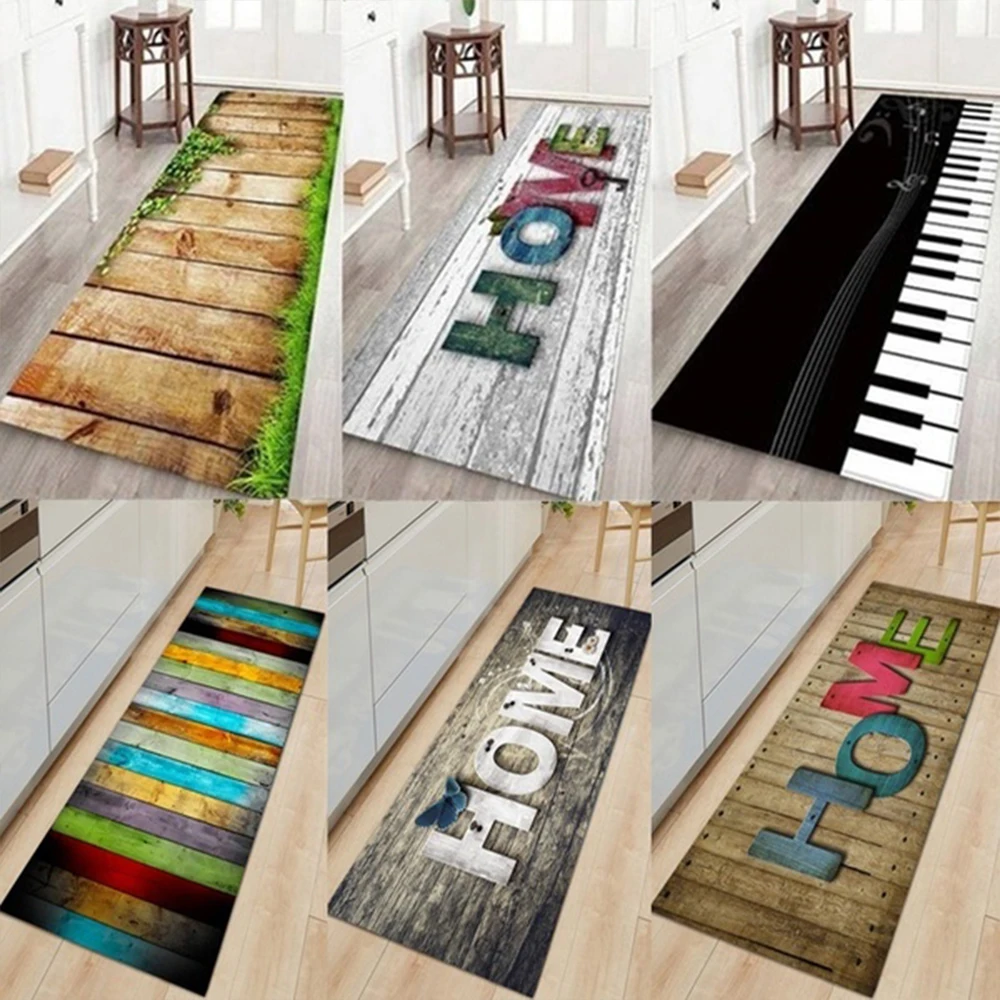 

Printed Non-slip Floor Carpet Door Mat Kitchen Living Room Bedroom Corridor Floor Mat Bathroom Mat New Modern Fashion Home Decor