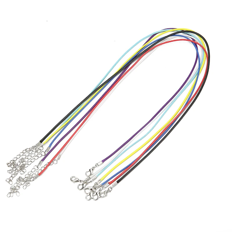 20pcs/lot Width 3mm, Suede Leather Cord String Necklace Chain With Lobster  Clasp For Diy Jewelry Making Findings Z571 - Jewelry Findings & Components  - AliExpress