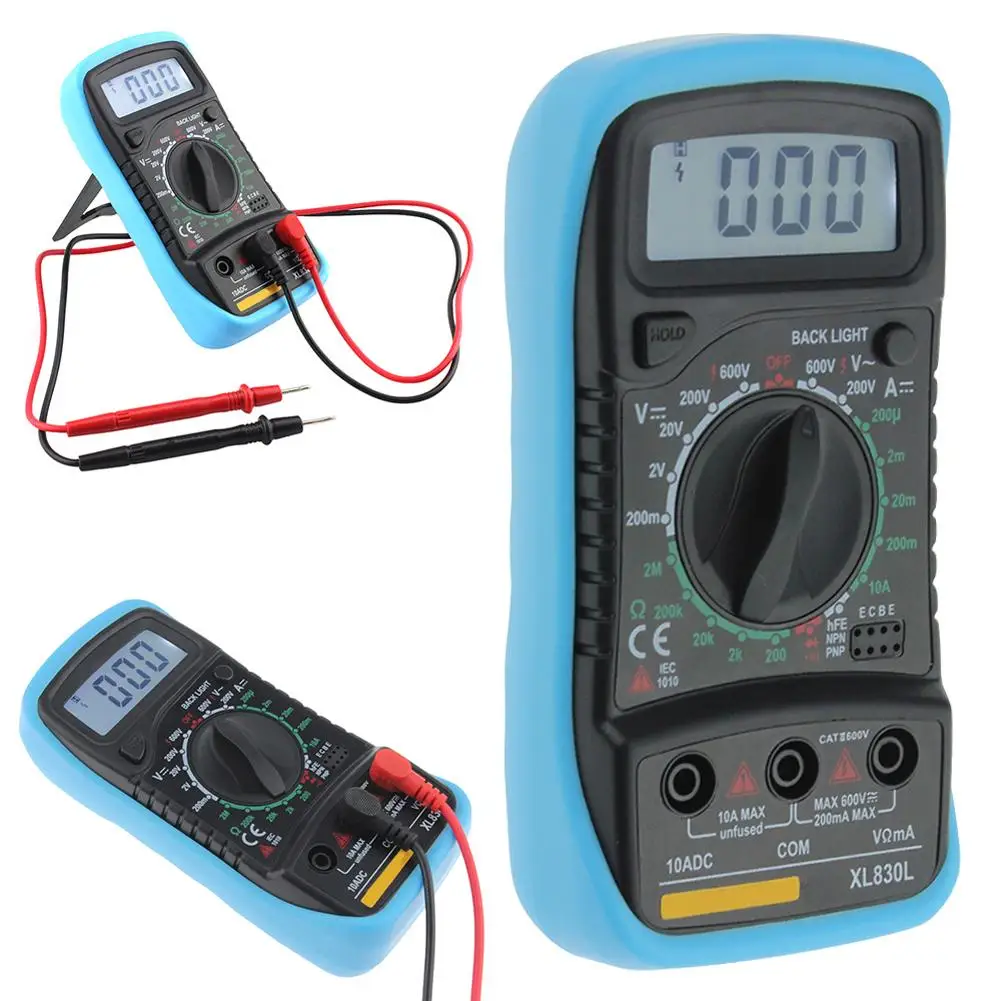 

XL830L Digital LCD Multimeter Voltmeter Ammeter AC/DC/OHM Volt Tester Curre