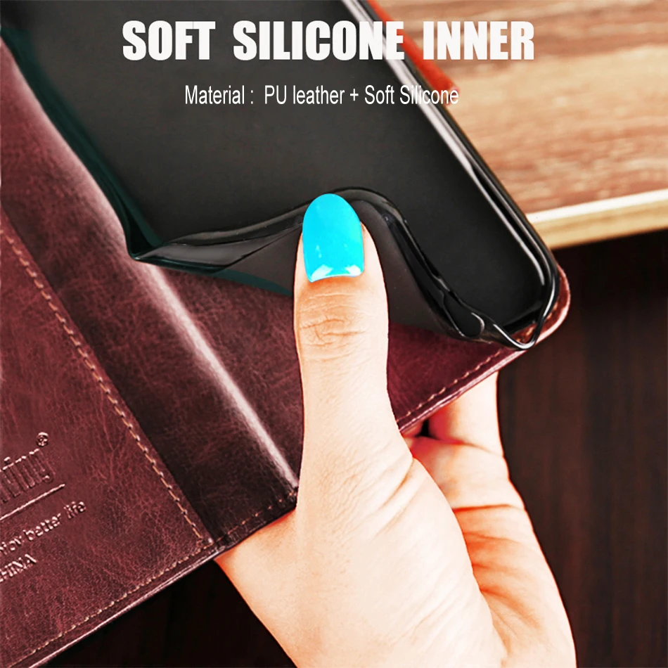 Elegant Leather Flip Wallet Case – Premium Phone Cover