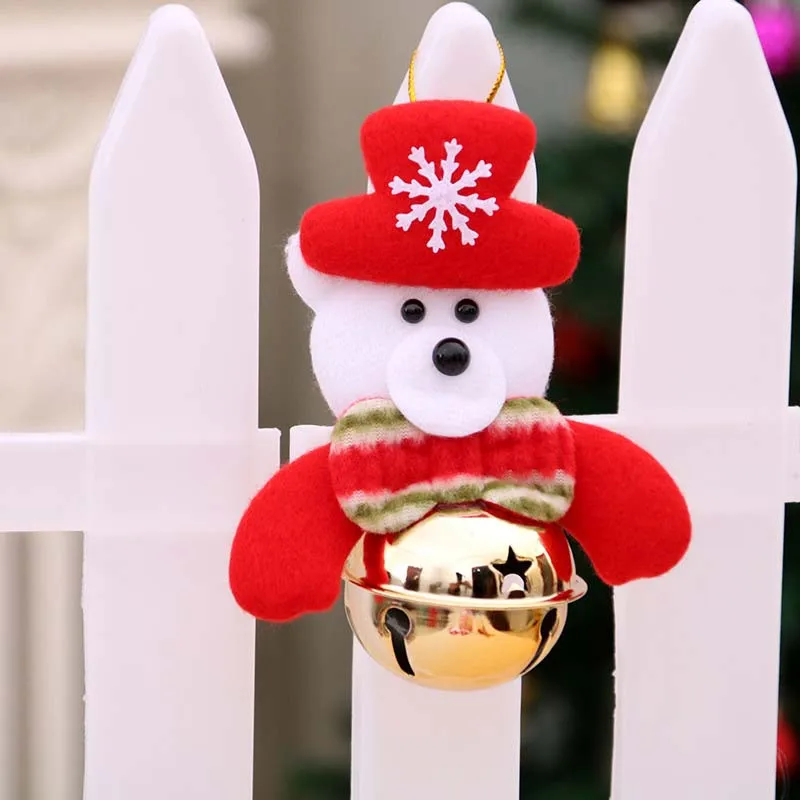 Cute Bear Игрушка Санта Клаус Снеговик дерево кукла подвесные рождественские украшения подарок Счастливого Рождества украшения для дома год navidad - Цвет: Cute Bear