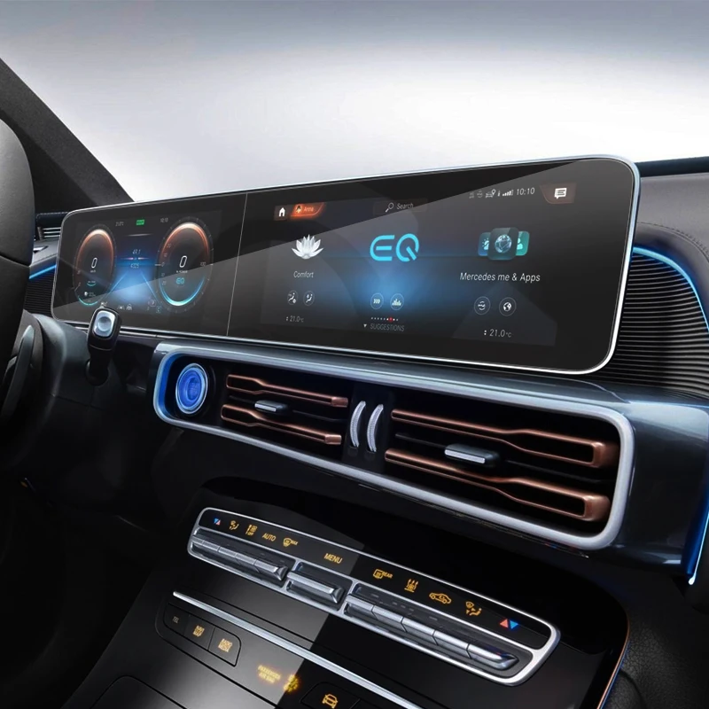 2 шт. автомобильный Стайлинг для Mercedes Benz EQC N293-Н. В. gps навигационный экран стекло защитная пленка дисплей пленка автомобильные аксессуары