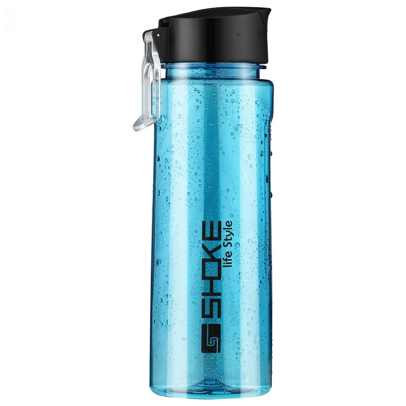 750 мл бутылка для воды, Спортивная, портативная, высокое качество, герметичная, для путешествий, на открытом воздухе, для велосипеда, кемпинга, для питья, пластиковые бутылки для воды, BPA бесплатно - Цвет: Blue